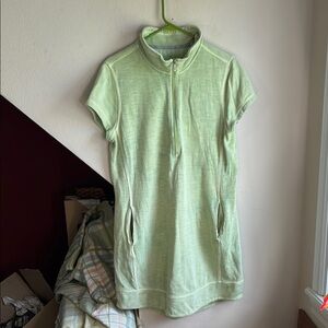 Tommy Bahama Pistachio Green Zip-Up Short Sleeved Dress
